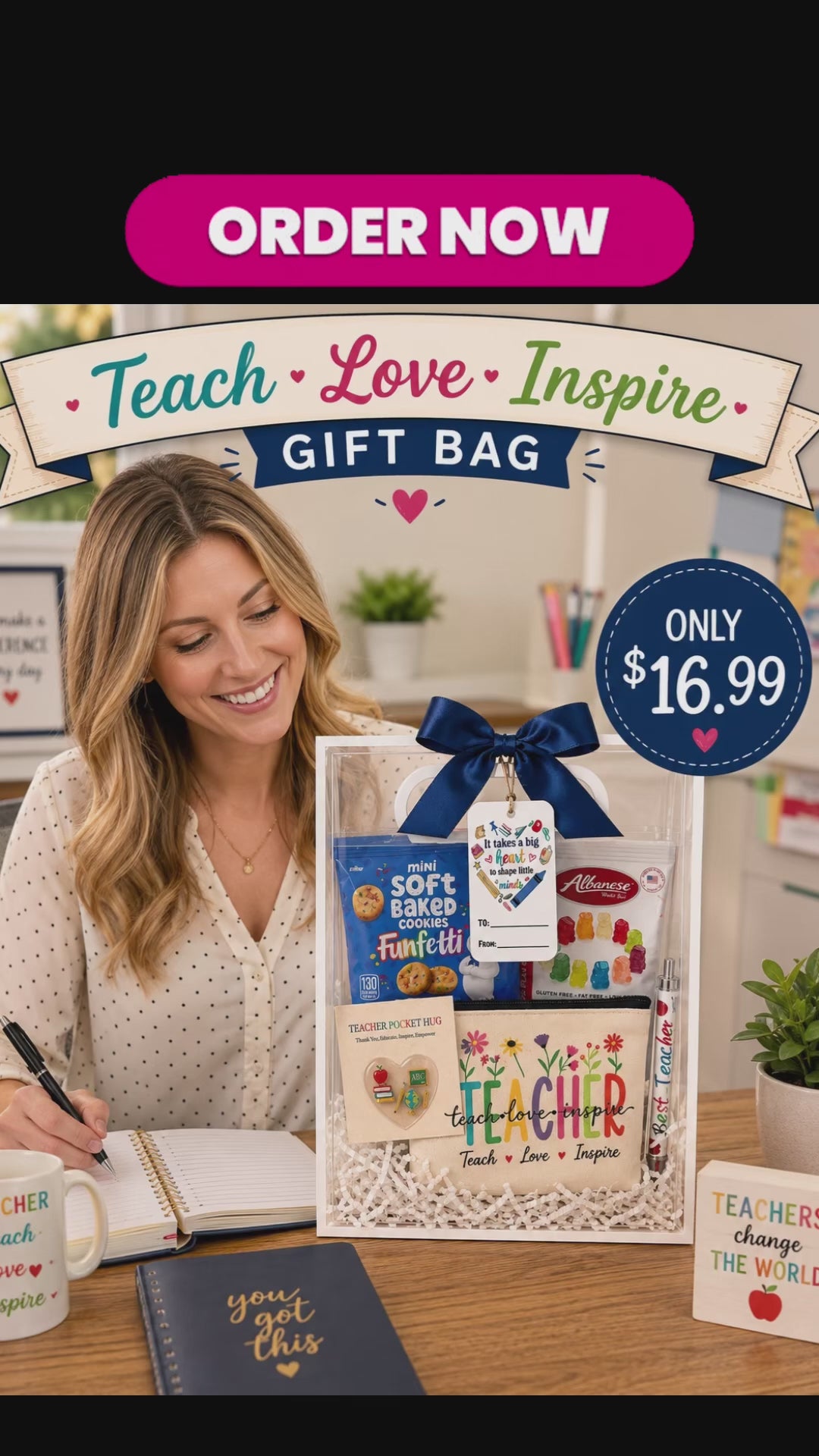 Back to School Teacher Gift Bag, Teacher Appreciation Gift, Daycare Teacher, New Teacher, Student Teacher, Teacher Aide Gift, Educator Gift