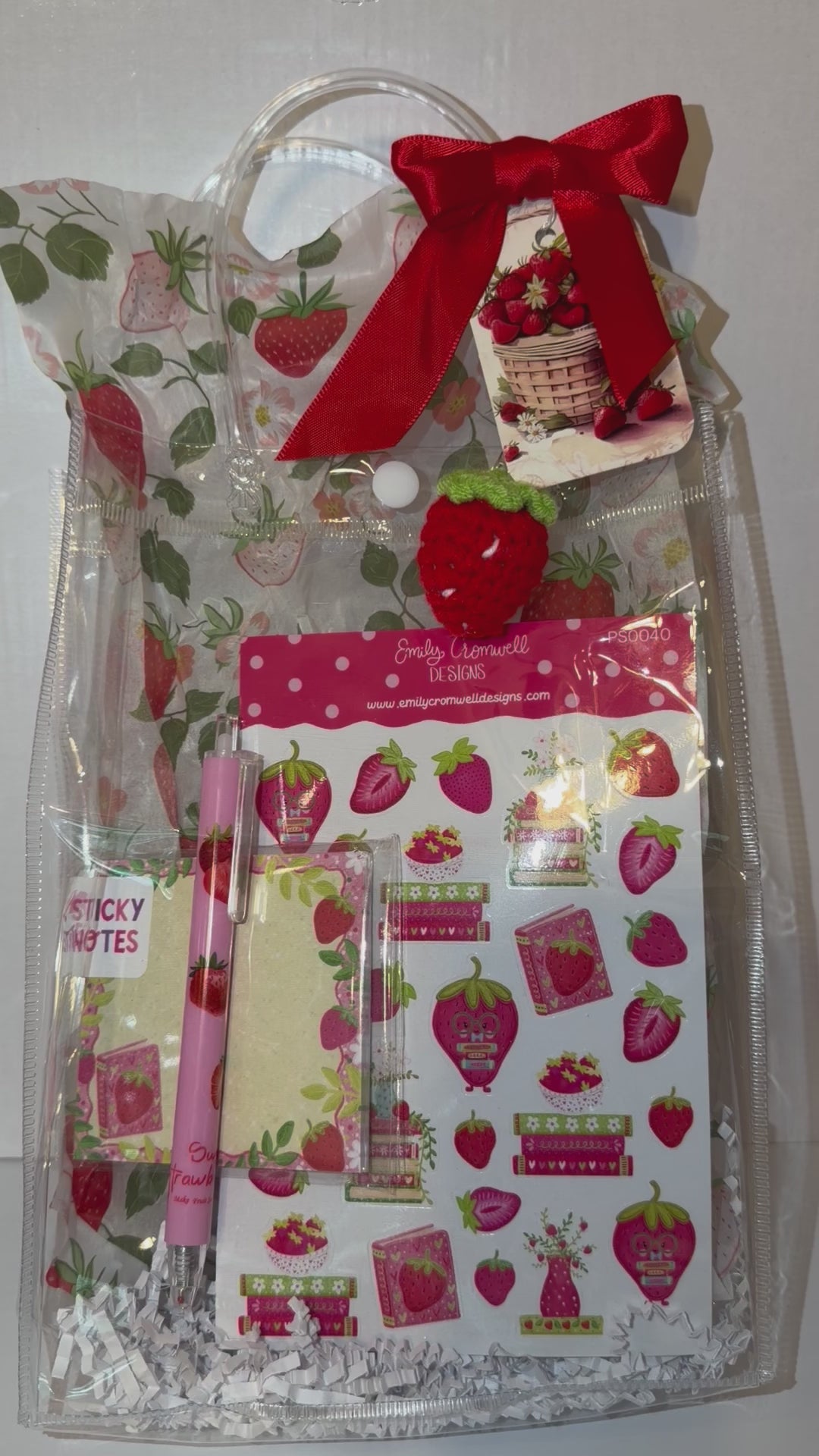 Strawberry Dreams Stationery Gift Set | Featuring Emily Cromwell Design Collection