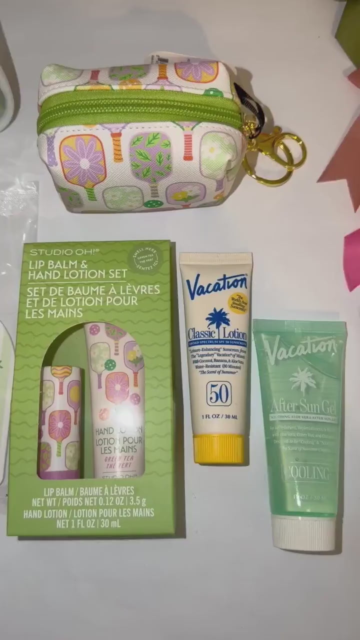 Dink & Rally Thanksgiving Pickleball Gift Bag | Hostess Gift with Pouch, Lip Balm and Hand Lotion, Sunscreen | Fall Thank You Gift