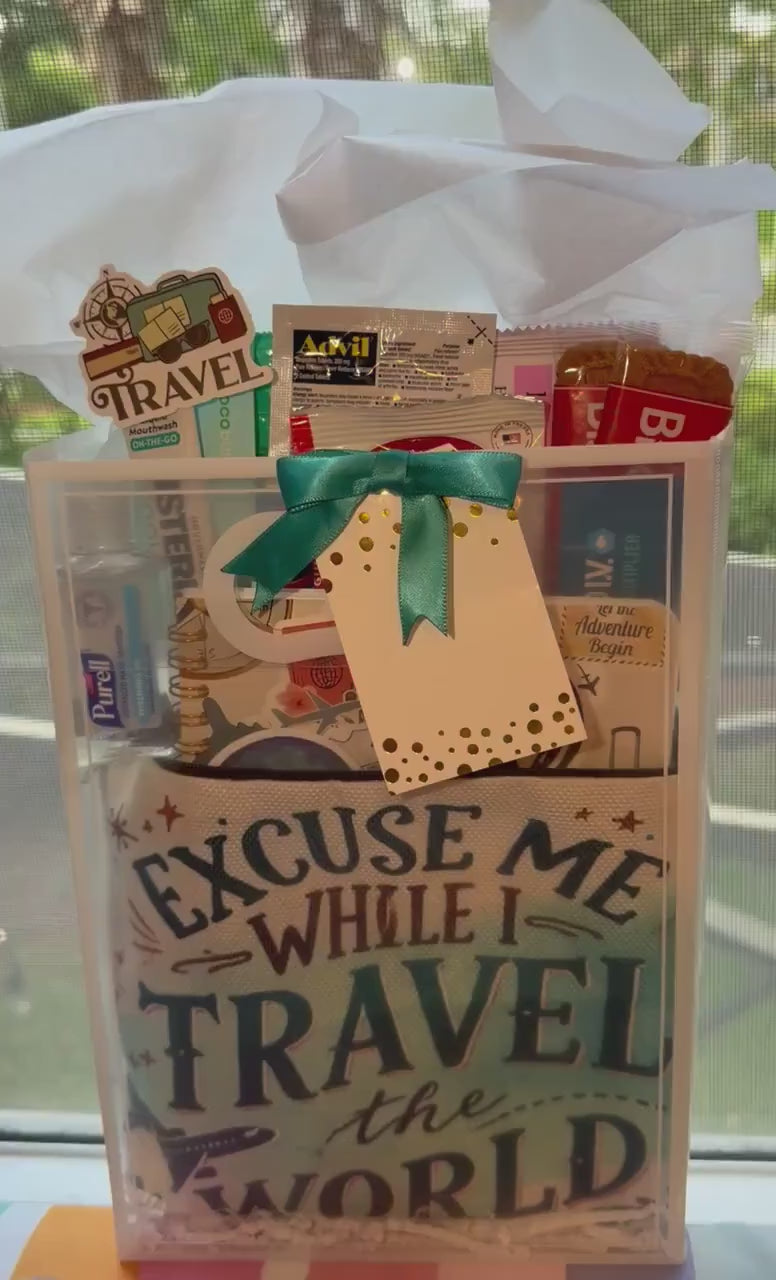 Travel Essentials Gift Bag for Women, Girls Trip Vacation Set (Ready-to-Gift)