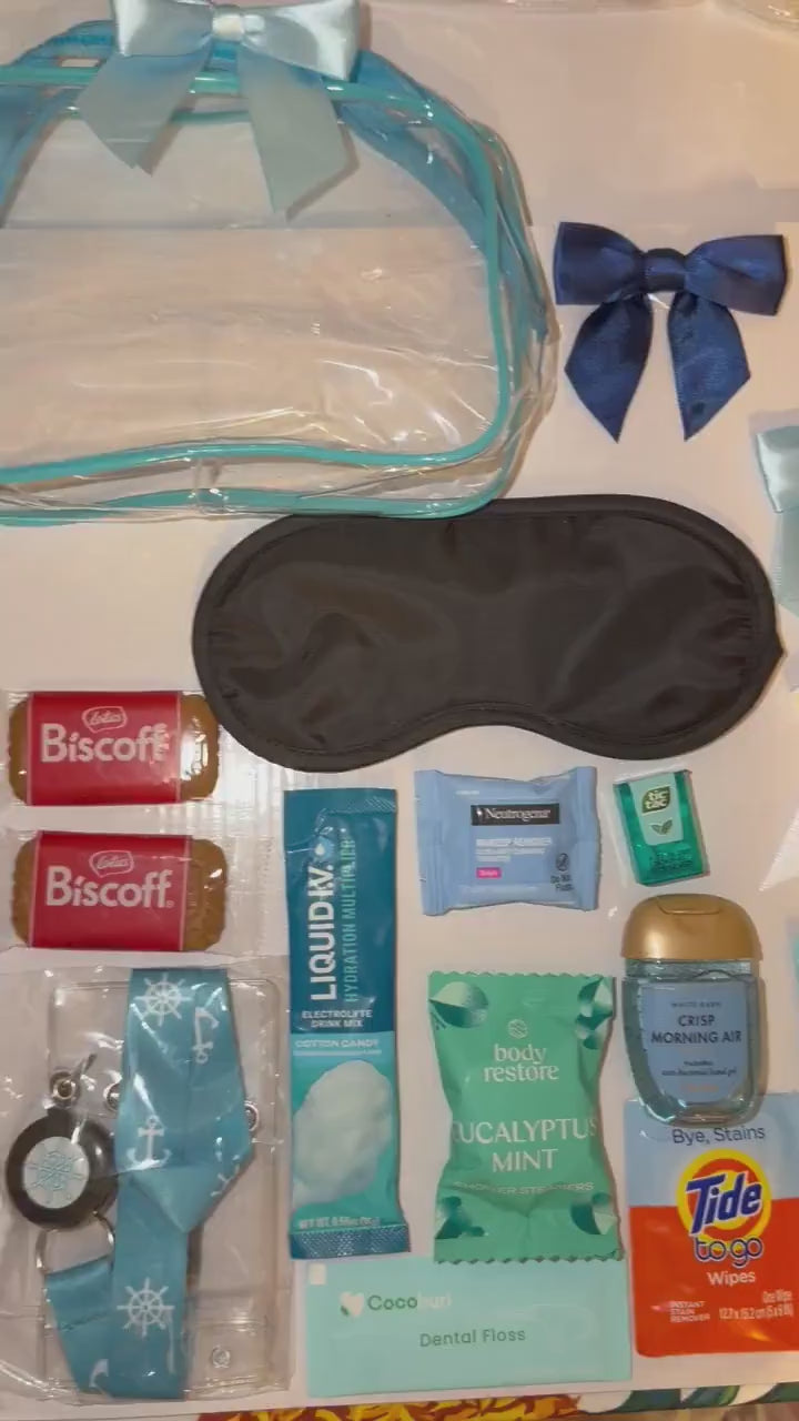 Blue Cruise Gift for Women | Travel Essentials Bag | Girls Trip Gift