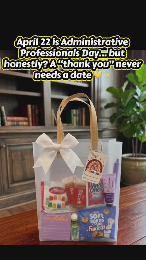 Administrative Professionals Day Gift Bag, Thank You Gift Basket, Office Staff Appreciation Gift, Teacher/Admin Appreciation, Ready to gift