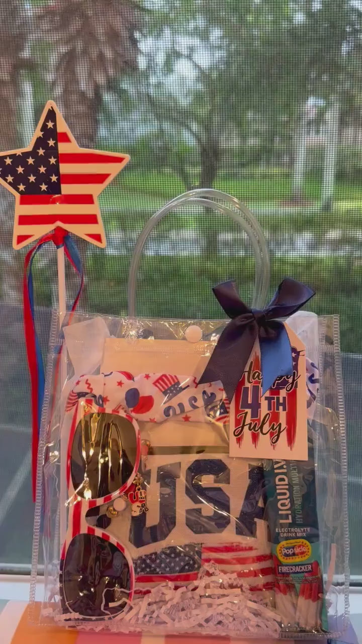 Patriotic 4th of July Gift Bag | USA Hostess, BBQ, Summer Party Favors