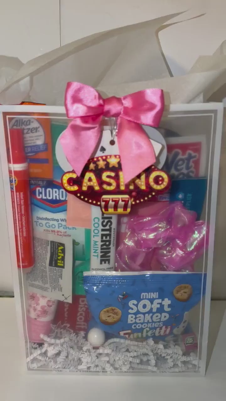 Vegas Bachelorette Survival Kit | Hangover Recovery Goodie Bags (Casino Theme)