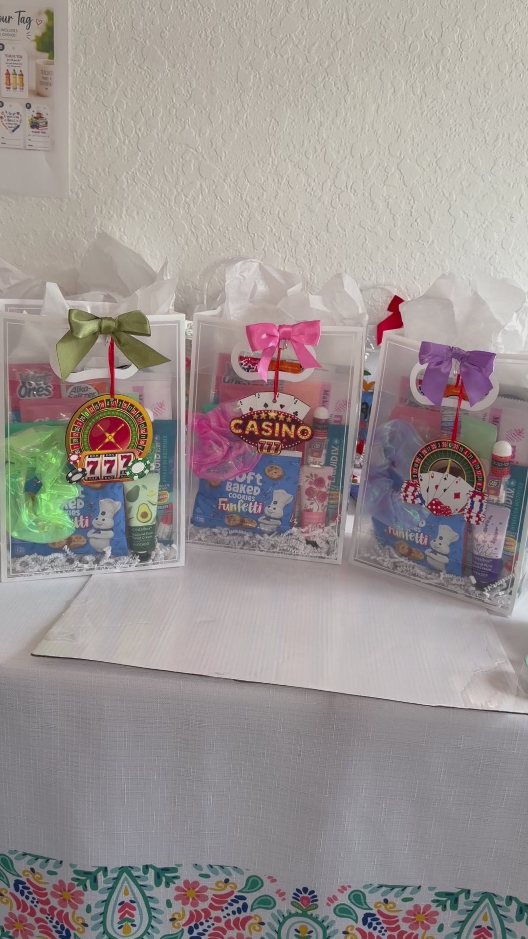 Vegas Bachelorette Survival Kit | Hangover Recovery Goodie Bags (Casino Theme)